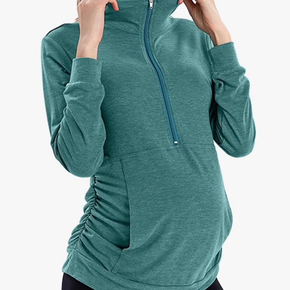 Maternity half zip